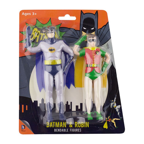 Batman Classic TV Series Batman and Robin 5 1/2-Inch Bendable Figure 2-Pack